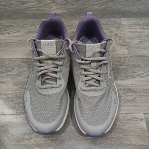 Ryka Women’s Walking Shoes 9 Gray Purple Comfort Lightweight Sneakers